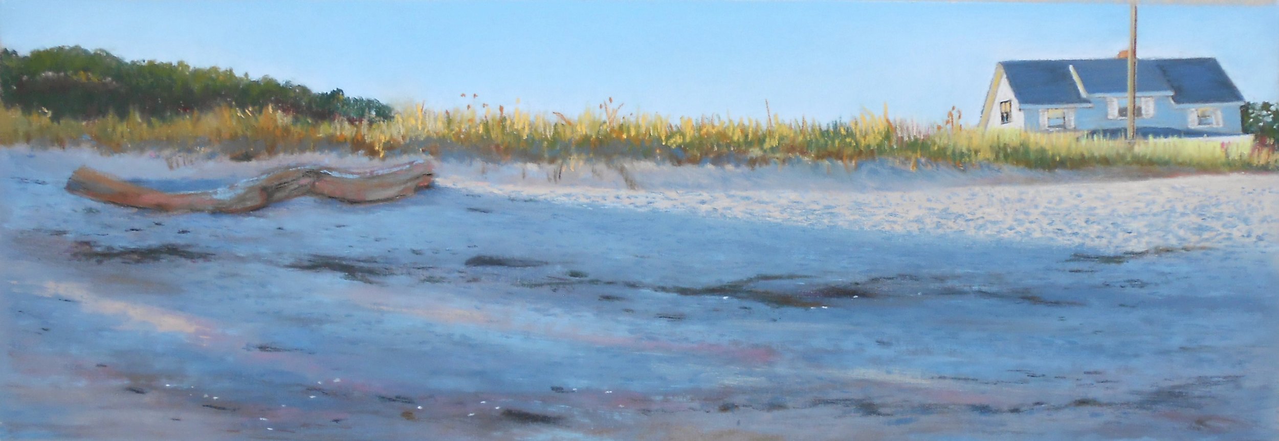 Late Afternoon Beach, Point O Woods, Old Lyme, CT, Pastel: $600