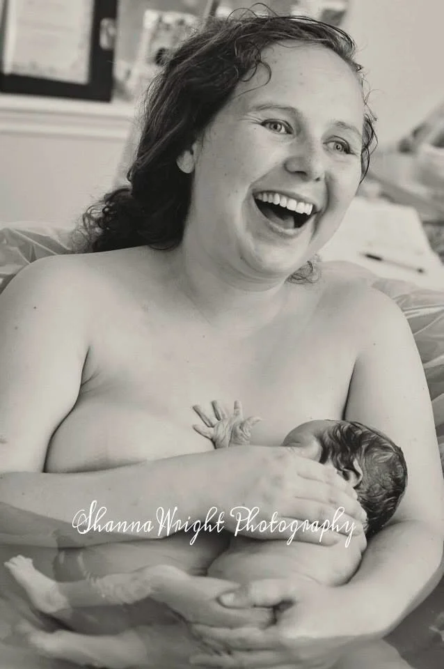 moments after baby was born... "It's a girl!" image provided by Shanna Wright Photography