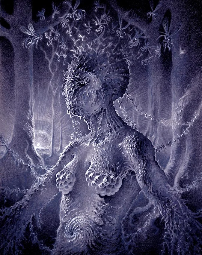 Ant Woman (pencil, charcoal on paper) 25" X 20"