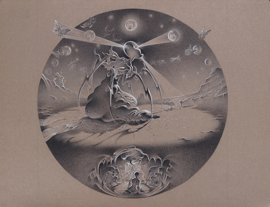 Moonwatcher (pencil on paper)  25" X 20"