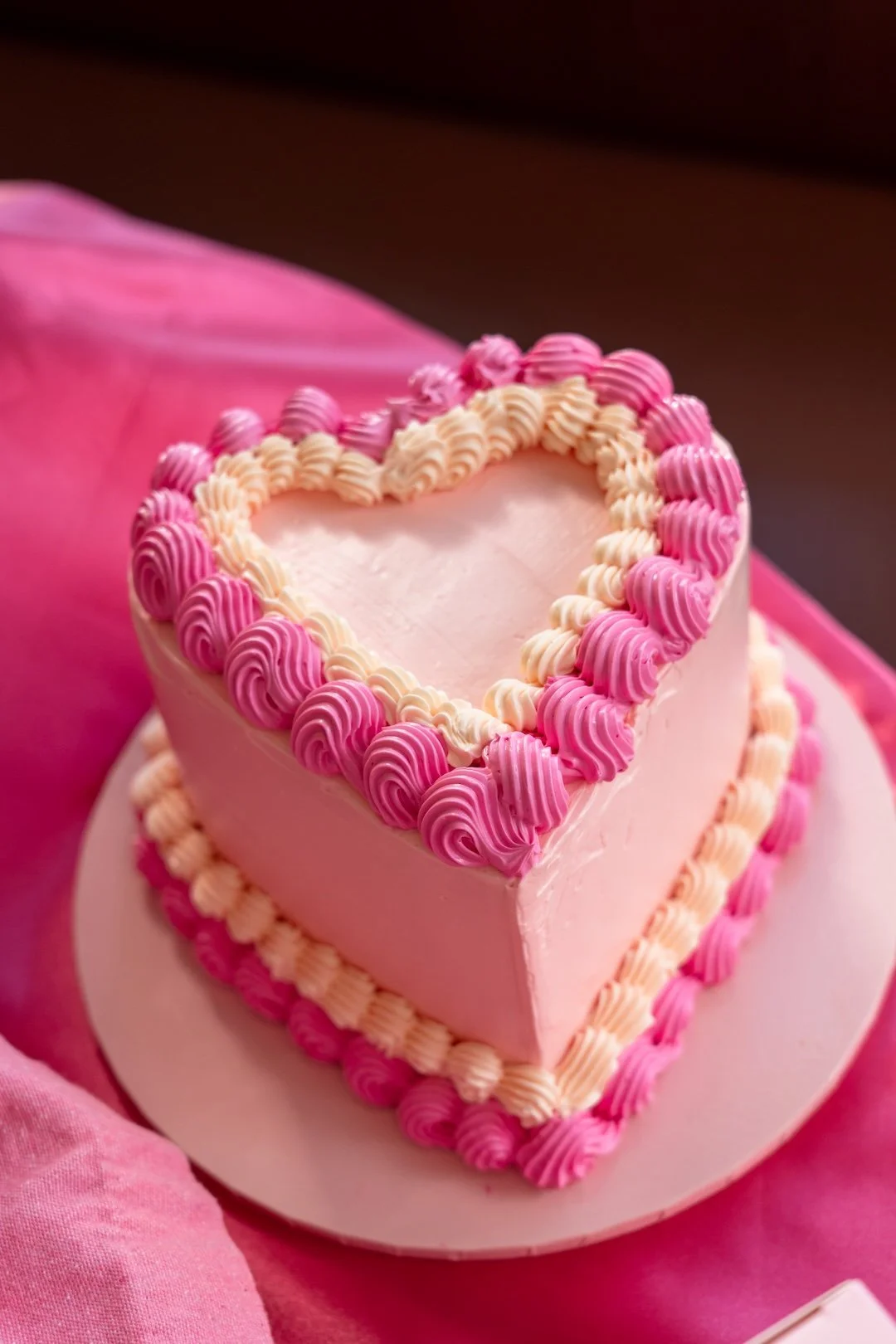 Heart Vanilla Bean Sponge with Berry Jam and Cream