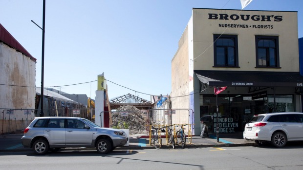 The demolished site next to the Bridge Street Collective. Marion van Dijk / Fairfax NZ