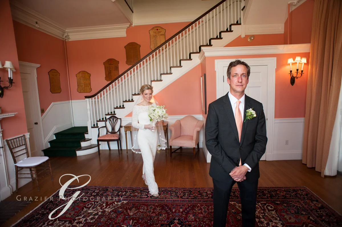 First Look, Essex Country Club, Manchester MA, Grazier Photography