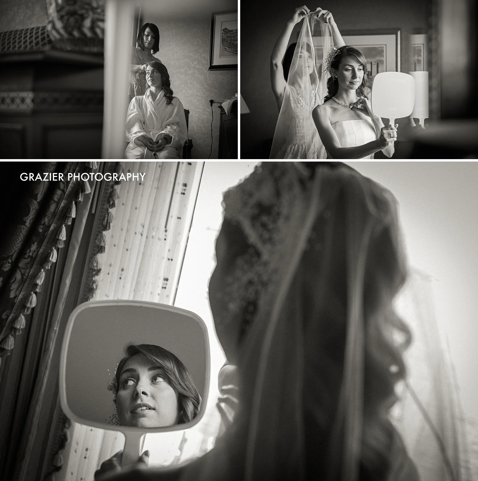 Boston Harbor Hotel bride getting ready
