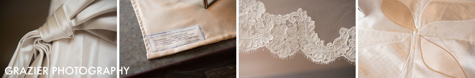 beautiful vwidon dress detail and other heirloom wedding gown details #bostonwedding #waterworkswedding by Grazier Photography