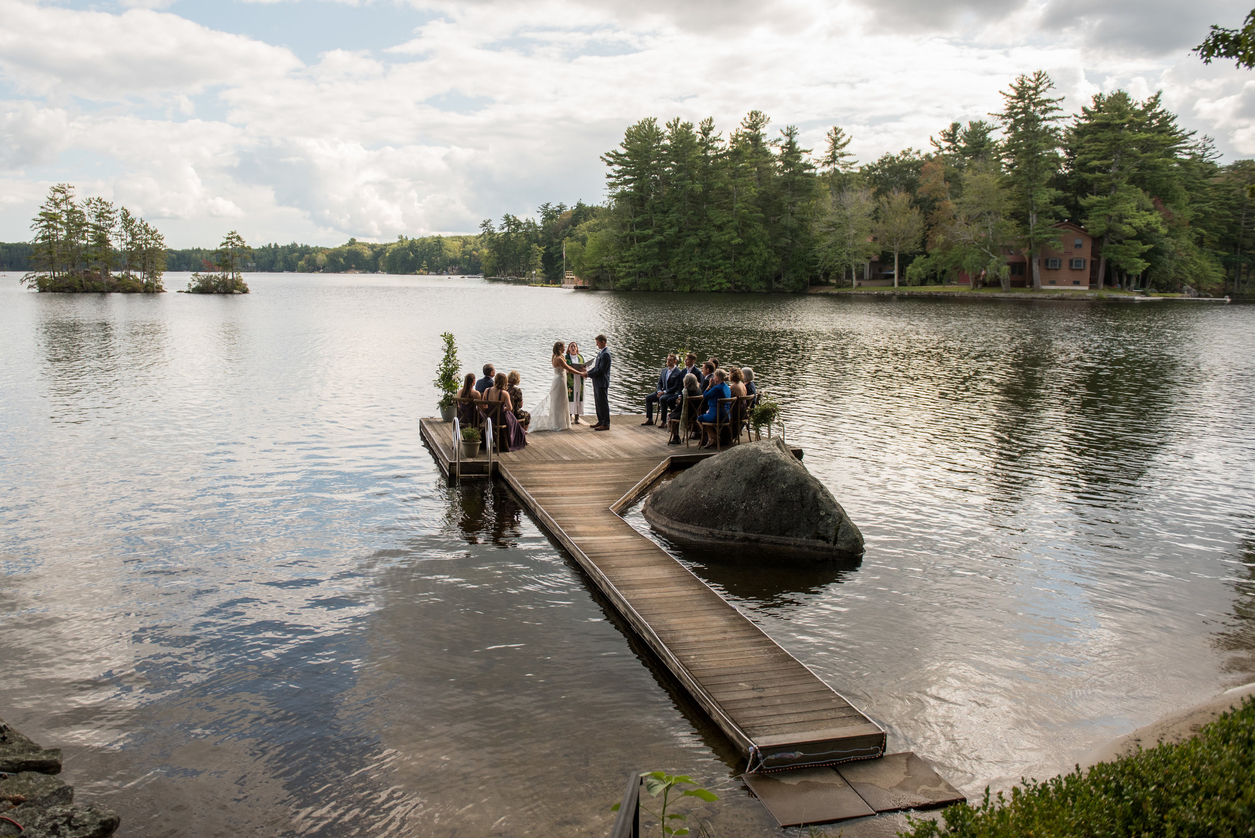 New Hampshire Lakeside wedding ceremony