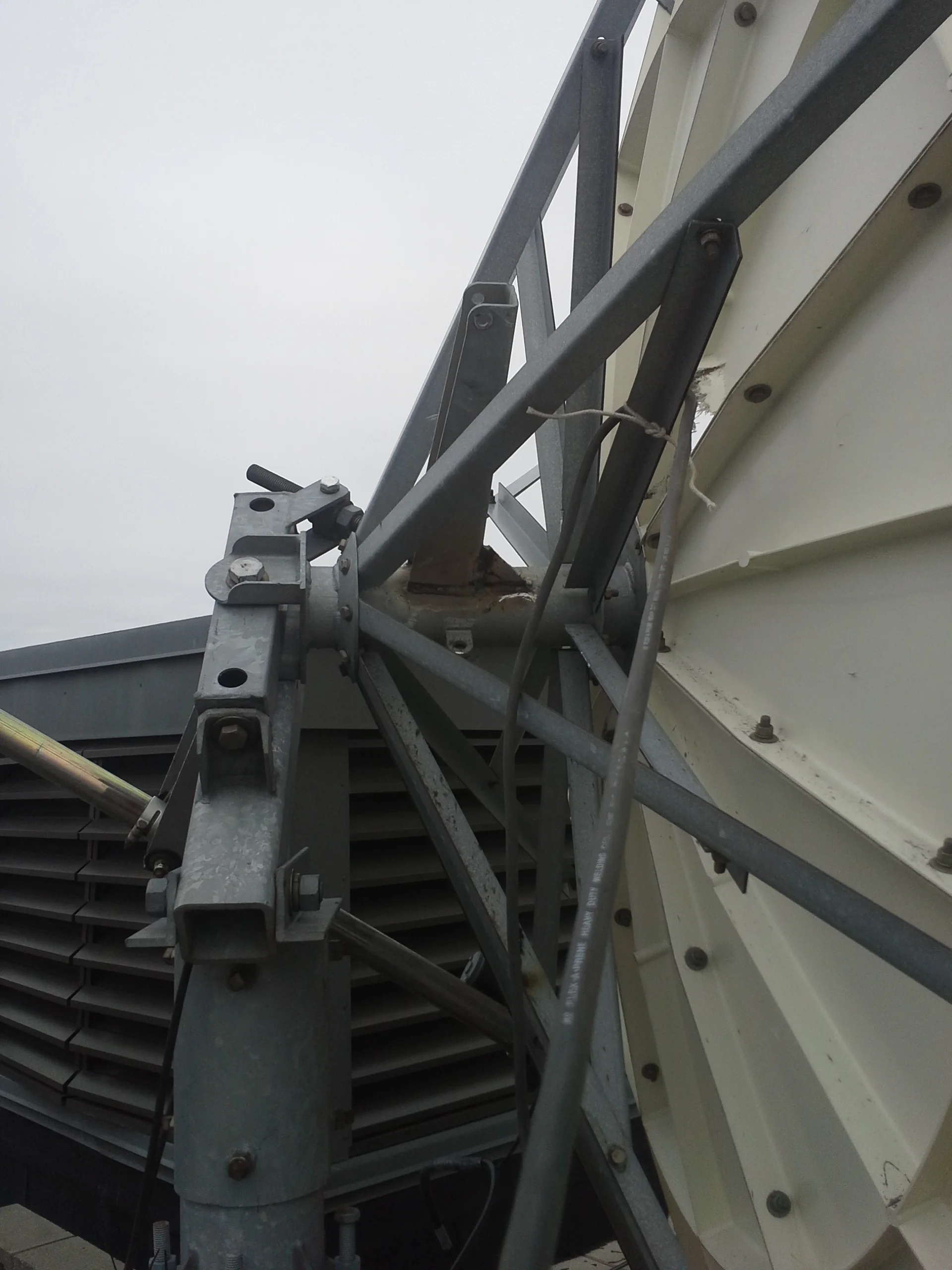Satellite dish actuator arm repair & reinforcement