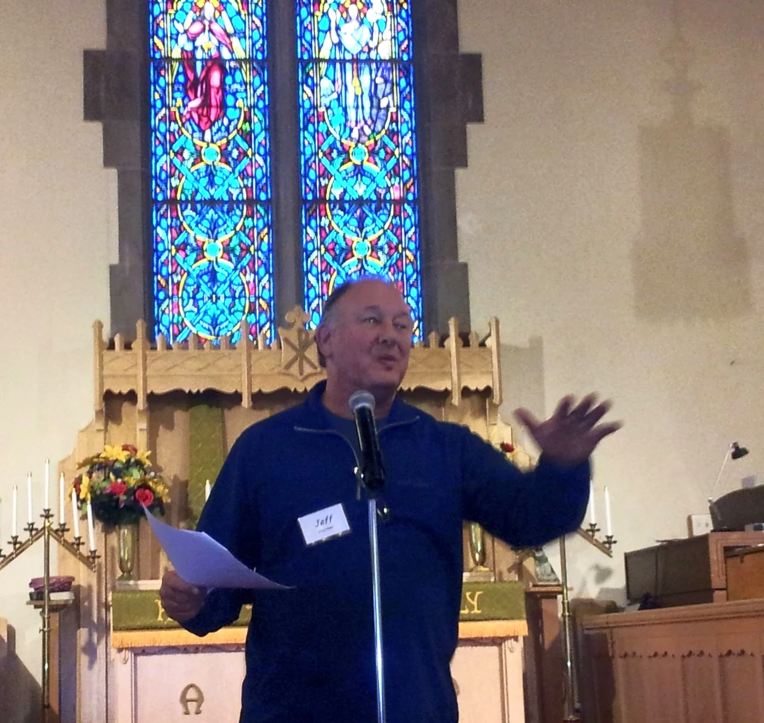 Jeff during his talk "Putting on the New Person"