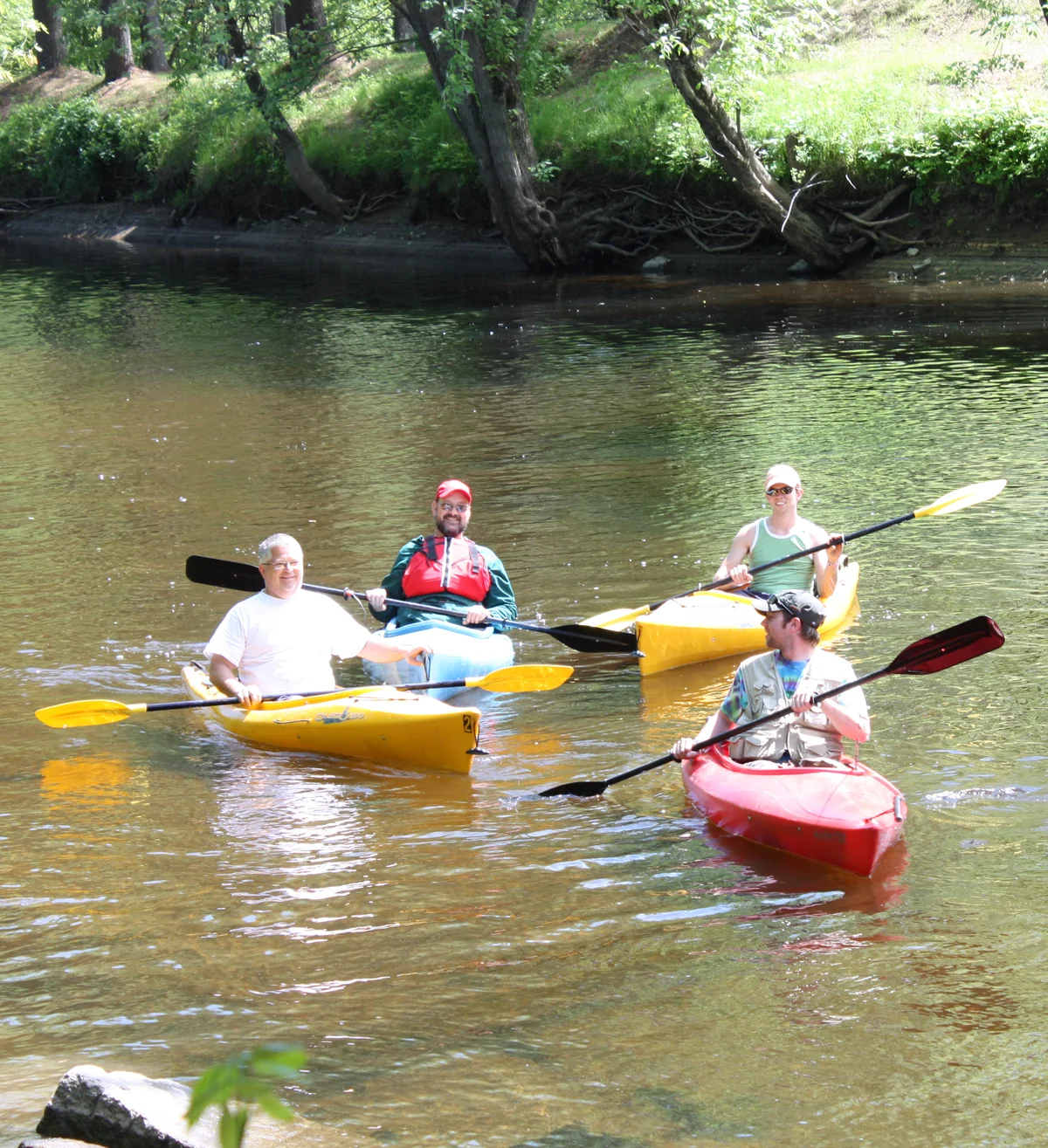 Kayaking on the Little Androscoggin, Oxford, Maine.