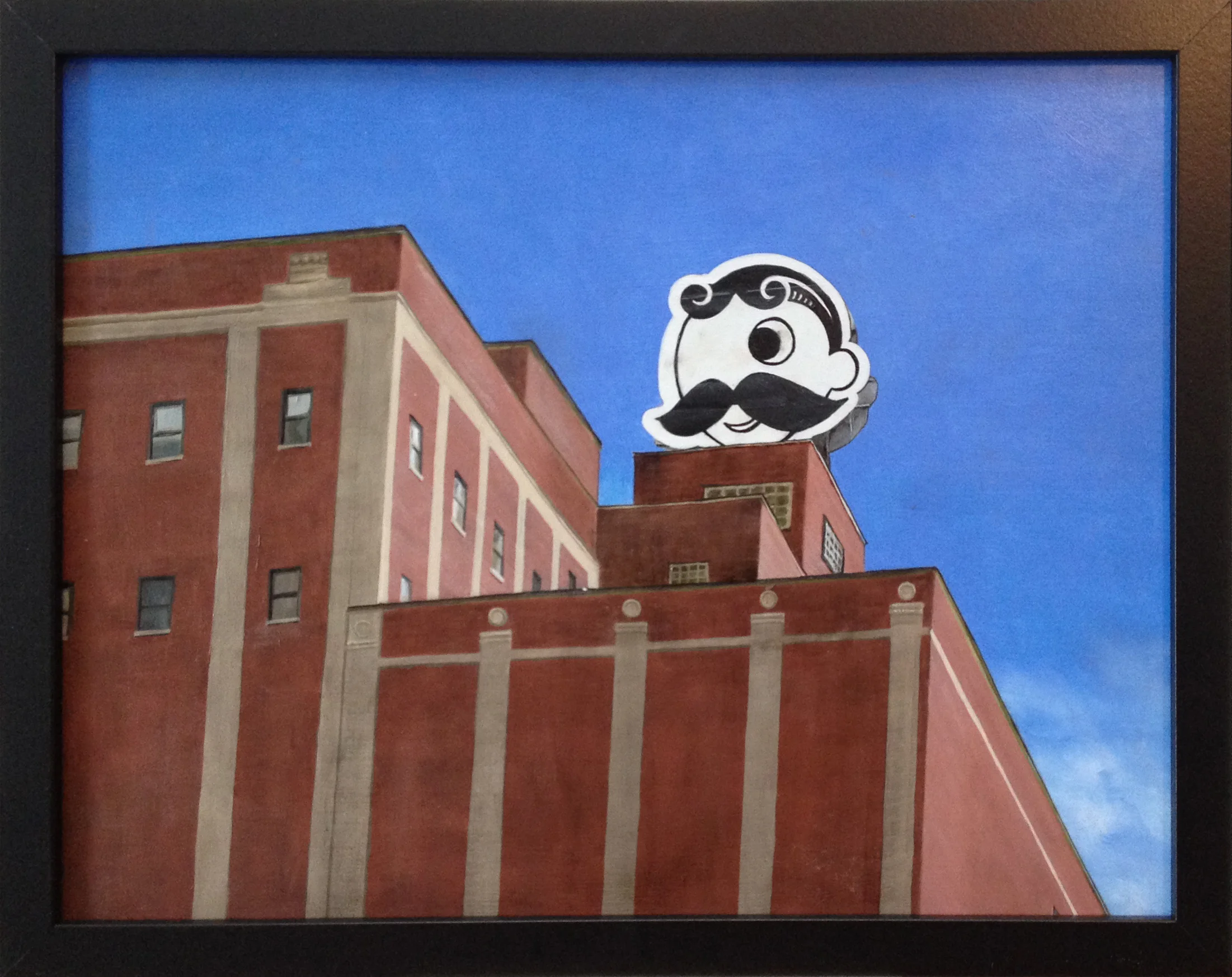 Natty Boh Tower, oil on panel. 11" x 14". This building is located in Baltimore, Maryland in the Brewer's Hill district. No longer a brewery, it houses retail space and condos. The beloved sign on the roof is visible for miles around. SOLD