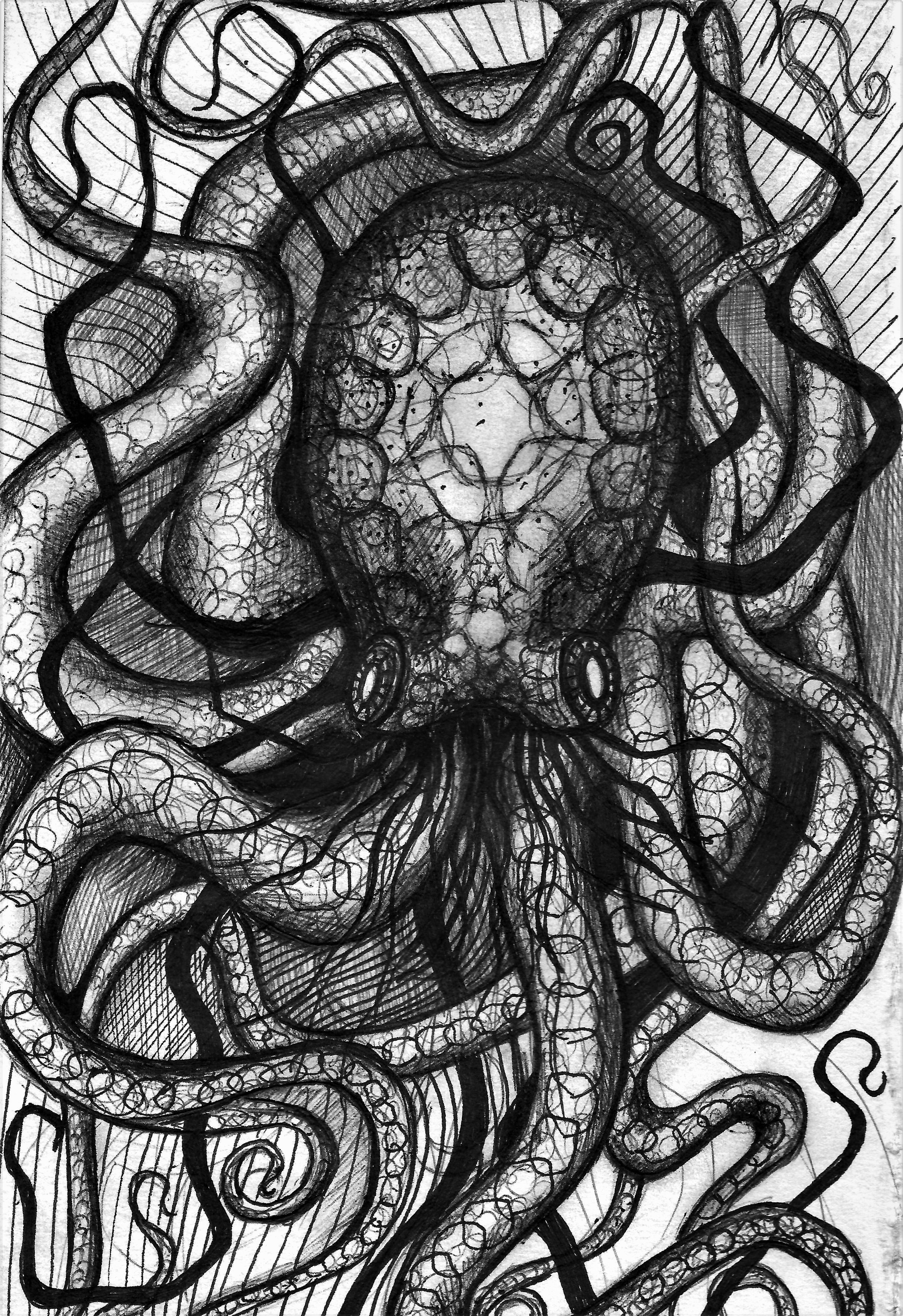 (Octopus) pen on paper 