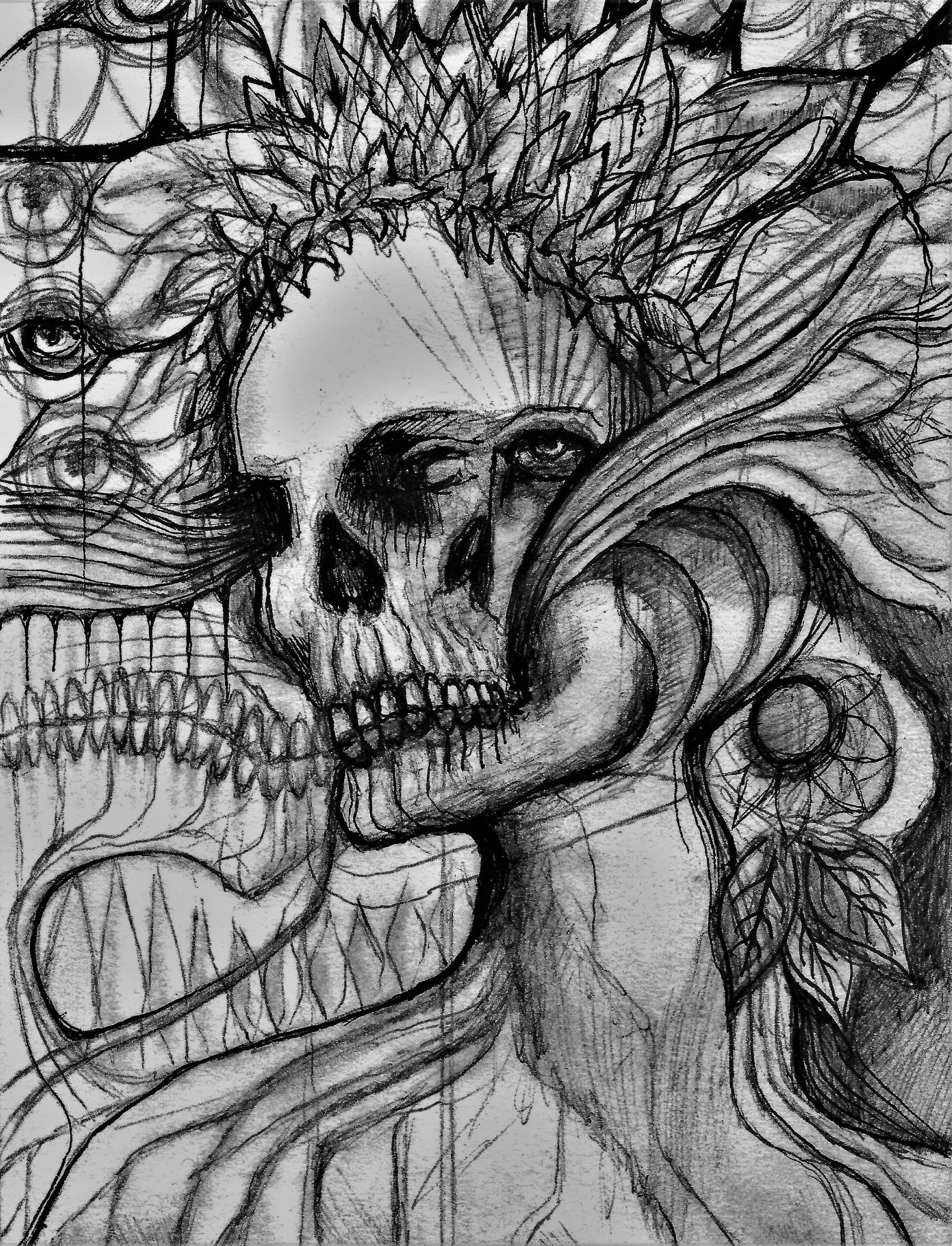 (Moment of Death) pen on paper