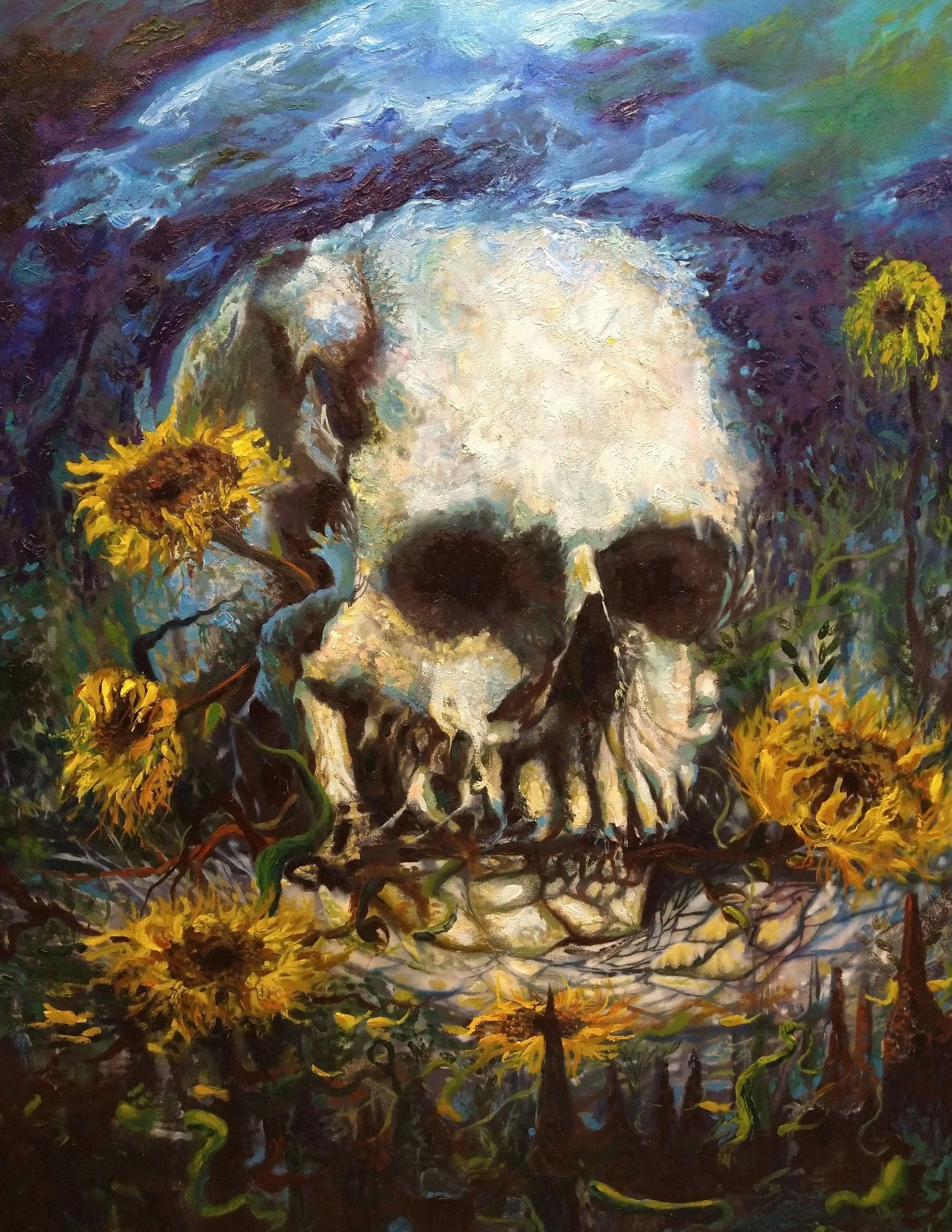 Van Gogh Skull with Sunflowers.jpeg