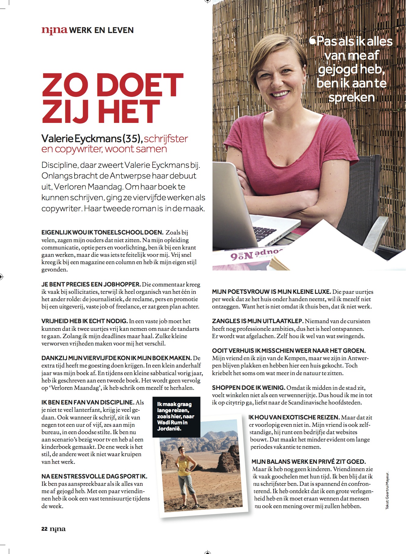 Nina (Het Laatste Nieuws) 18 mei 2013