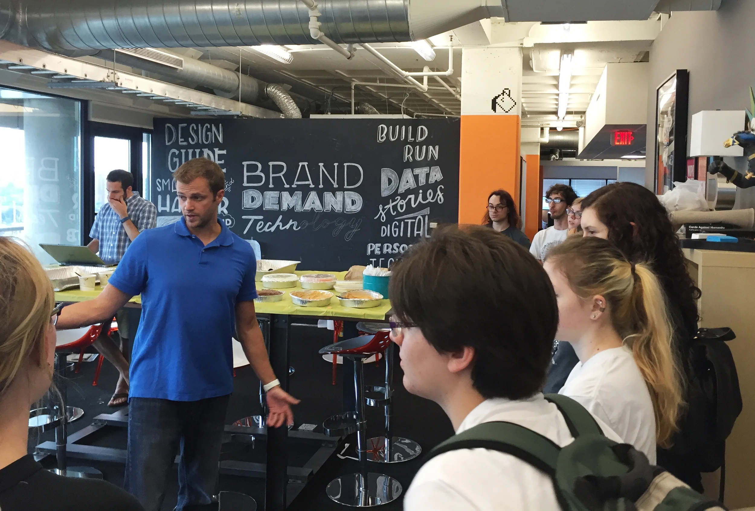 Tim Frost, Creative Director at r2i, led us on a tour of their space. 