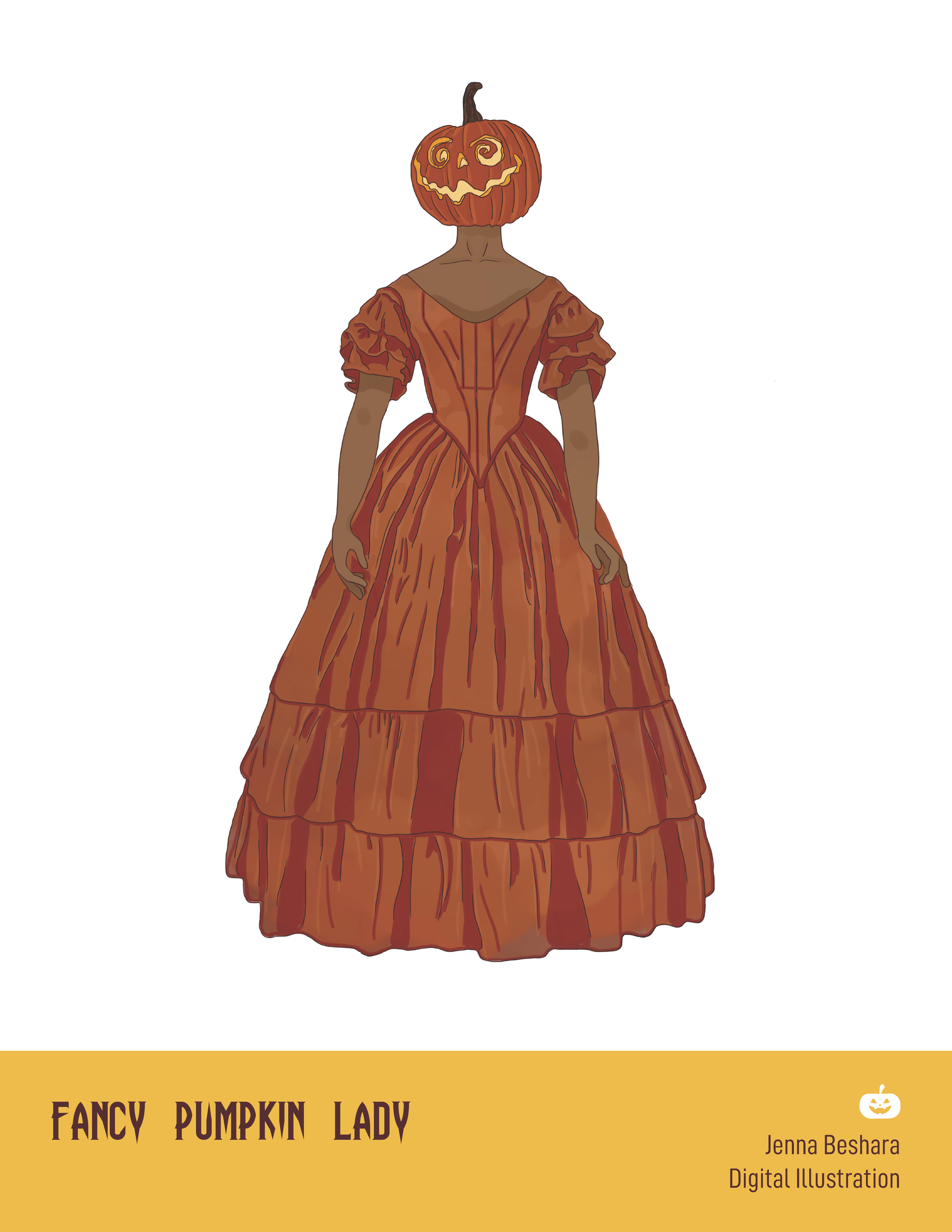 Fancy Pumpkin Lady by Jenna Beshara