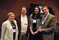 Board Director Sue Lunsford, Bill Berezowitz, Nada Abbott, and Board Director Brian Kost.