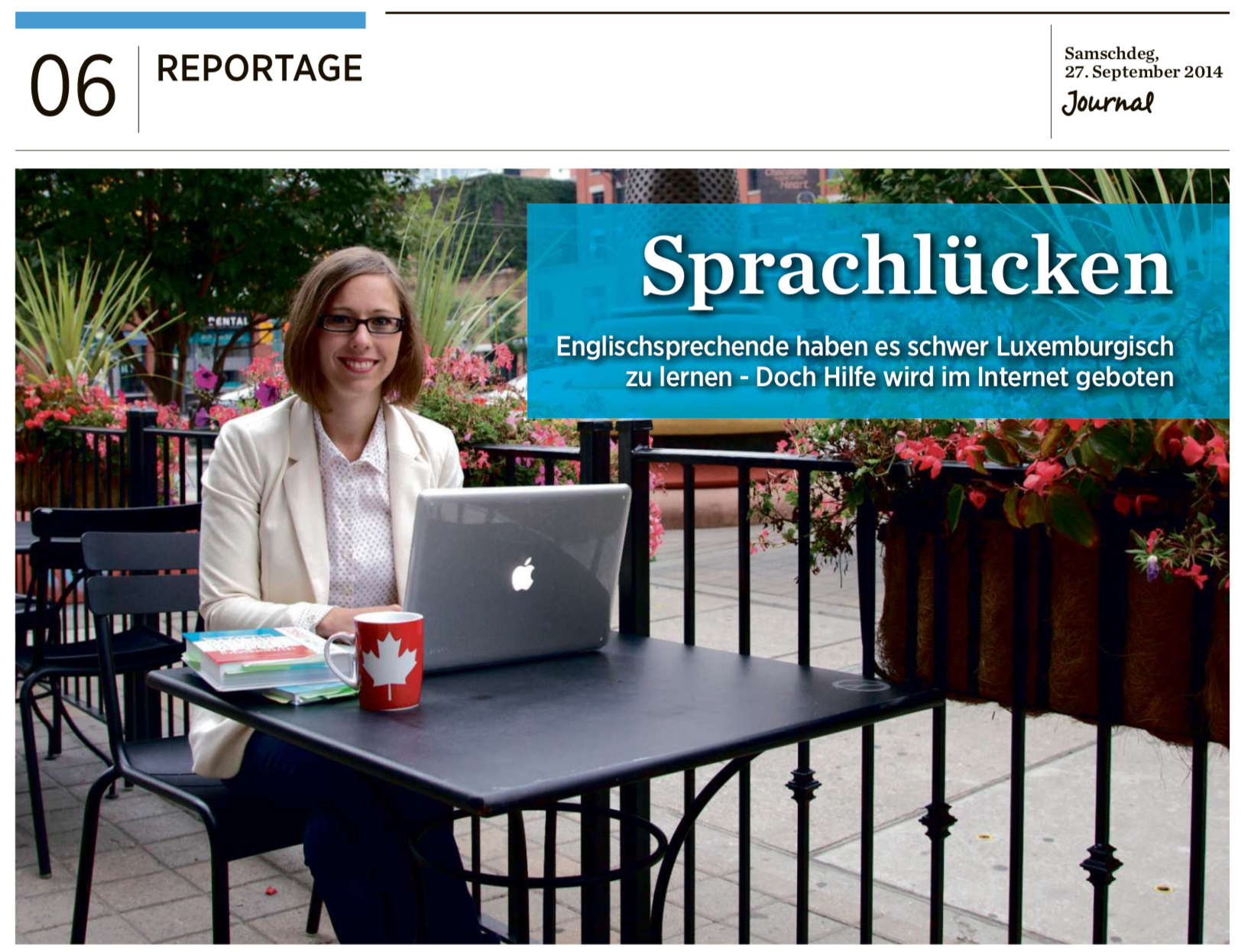 September 2014: Interview with Liz Wenger on the concept behind LearnLuxembourgish.com and the upcoming book