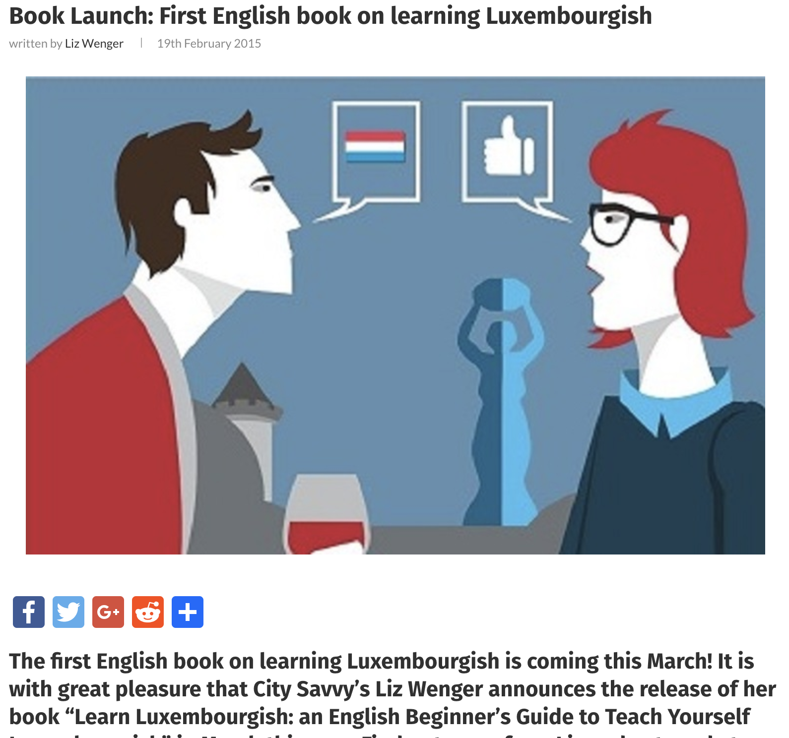 February 2015: Learn Luxembourgish Book Launch