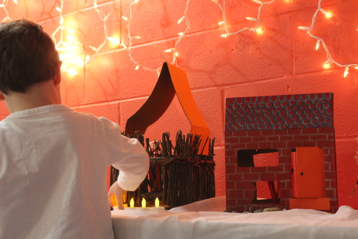 Tiny LED lights inspire movement and illumination both inside and outside the dwellings.
