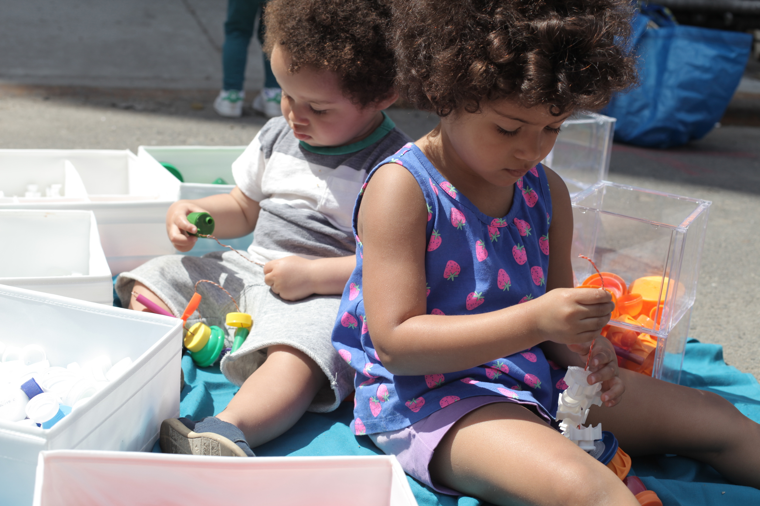 Find & Seek at Materials Day. We will continue the conversation with caps at the Big Brooklyn Playdate on April 29.