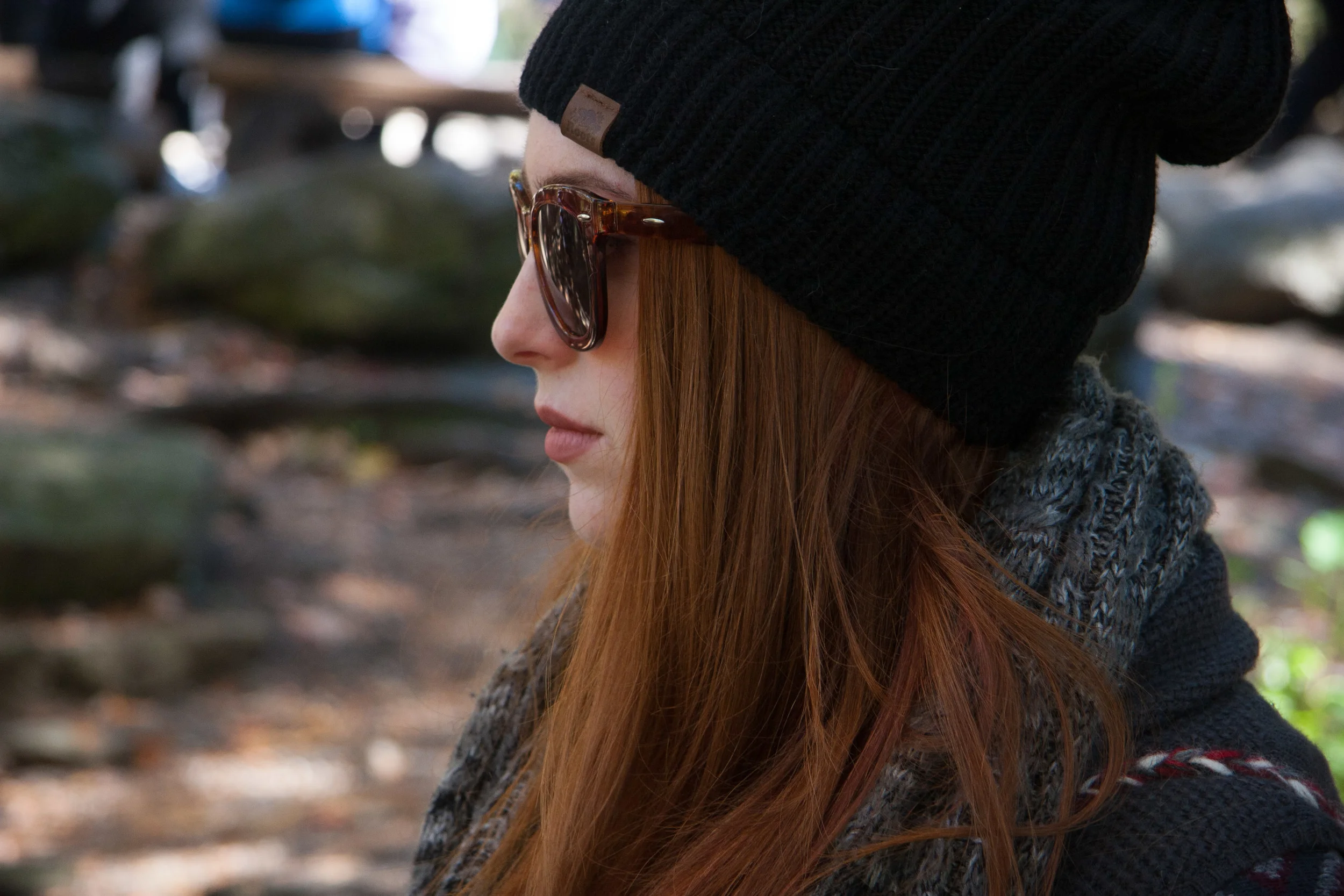 Our daughter Hilary taking in the scenery.