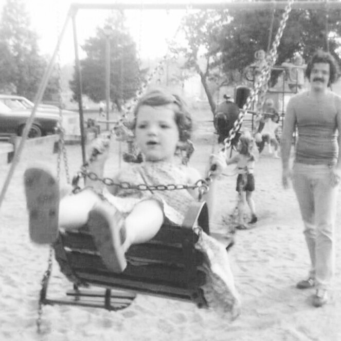 swings with dad