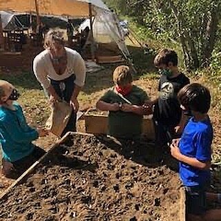 Planting some garlic #farming #waldorfcapecod #outdoorlearning