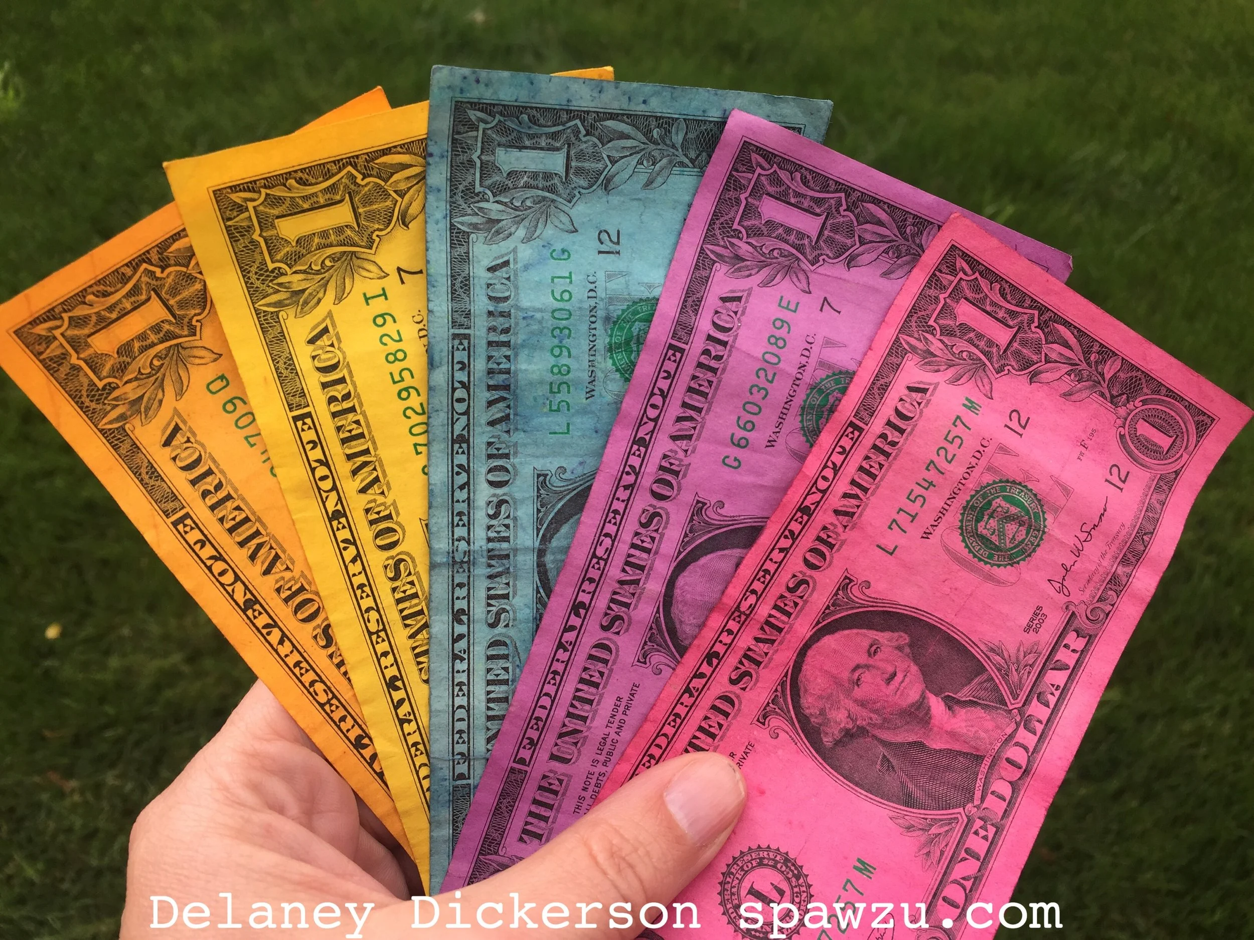Dye-ing Dollar - FUN Facts / Art Experiment!