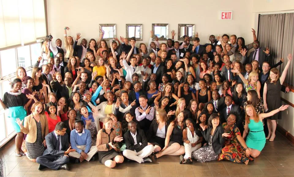 The newest class of 128 fellows from 22 countries gather for their class photo at the 2014 Global Health Corps Training Institu te (Photo courtesy of Global Health Corps).