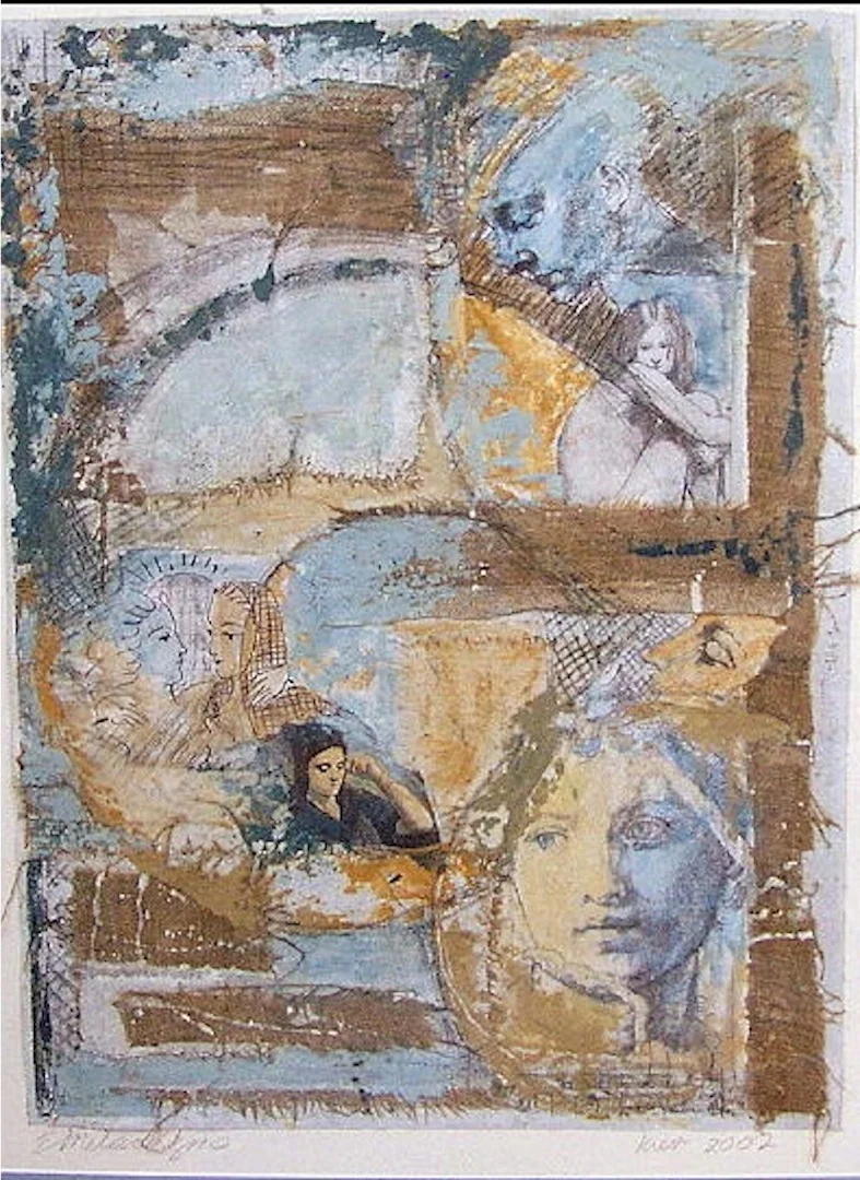 “Kiev 2002,” Collage on Paper, by Elissa Melaragno