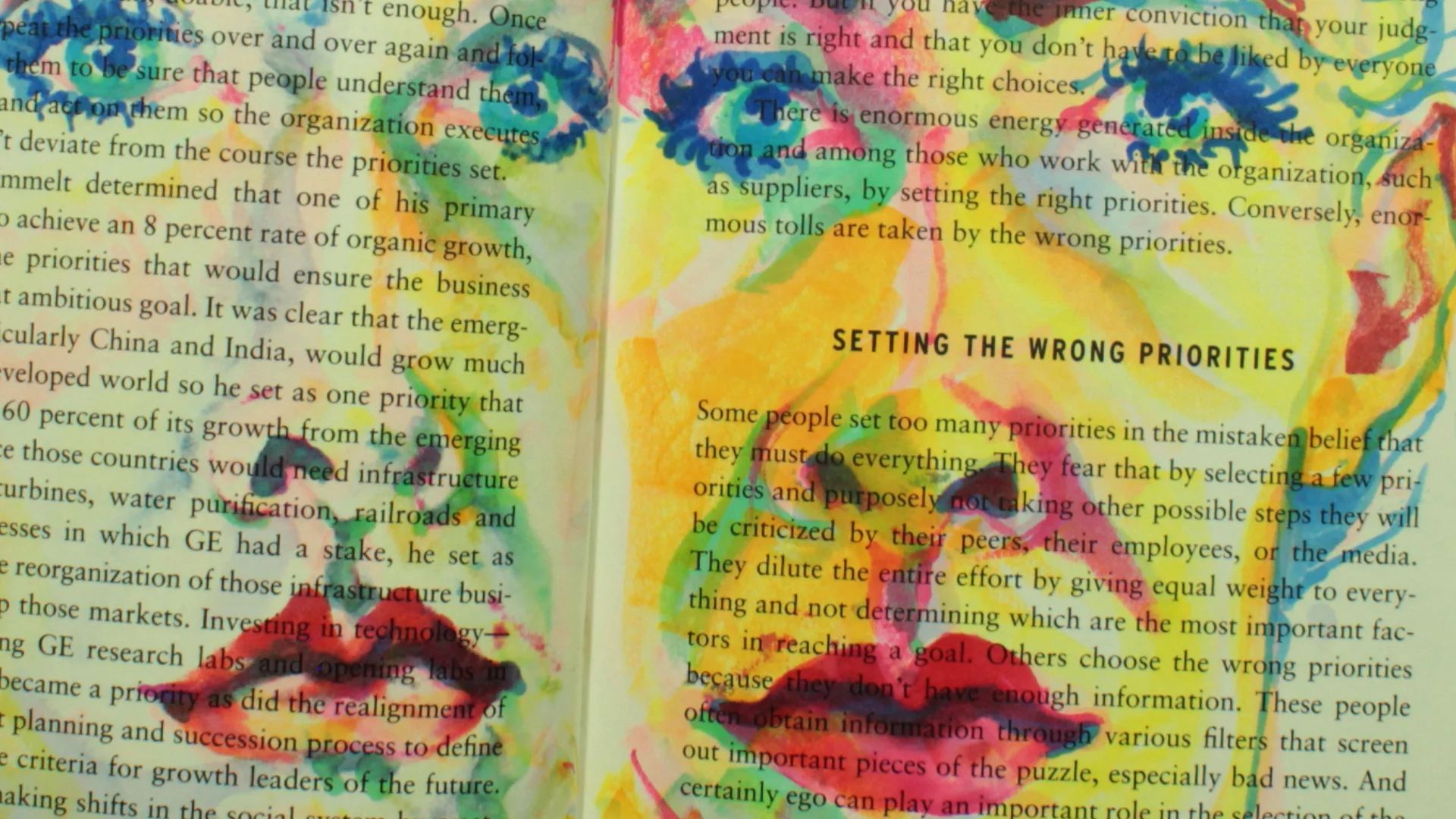 Film still / Positioning (2016) Prismacolor markers on hardcover book