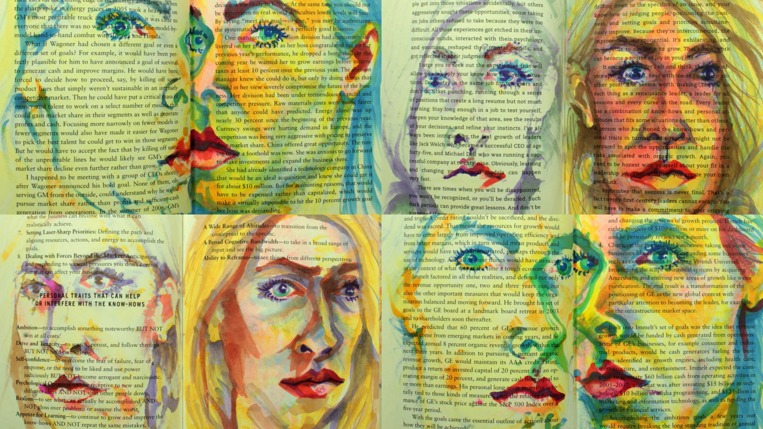 Film still / Positioning (2016) Prismacolor markers on hardcover book