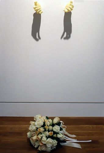 The Vestal Virgin (Great Expectations) , 1996, beeswax & bridal bouquet