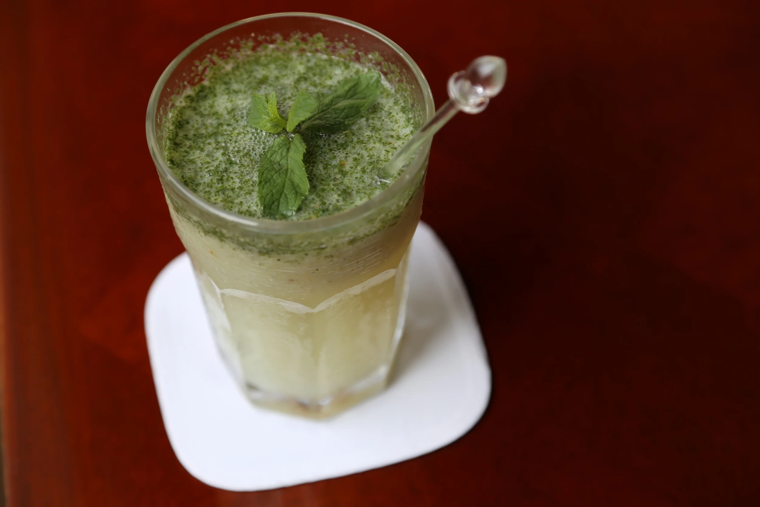  Specialty drink served at Celadon restaurant in Bangkok.   