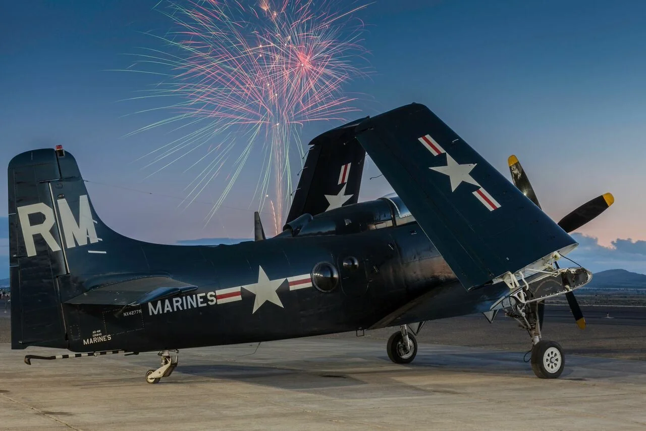 skyraider and fireworks.jpeg