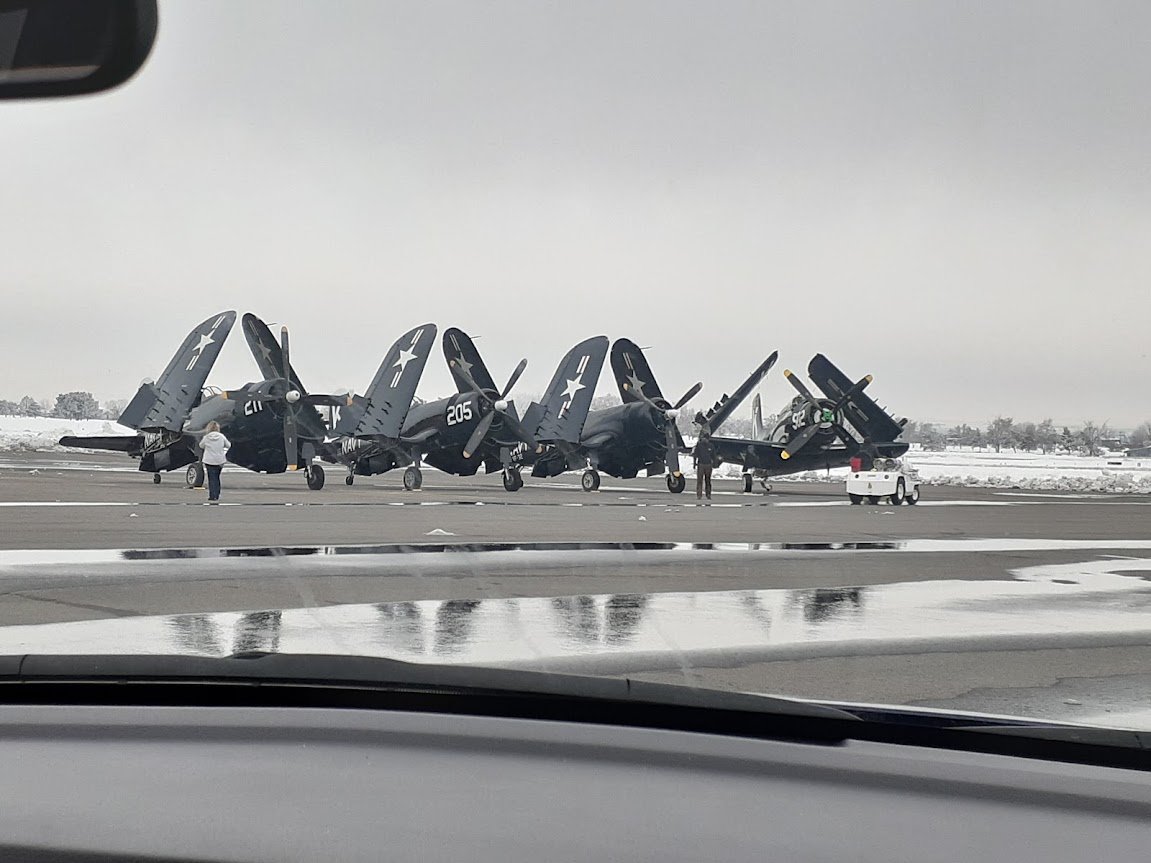 Aircraft in Movie Lined Up