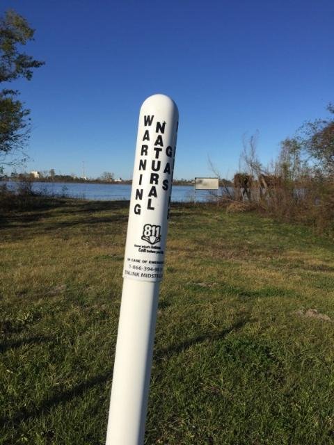 Natural Gas Line Dow Chemical Taft Louisiana Signage at Mississippi River nurdles marchio.jpg