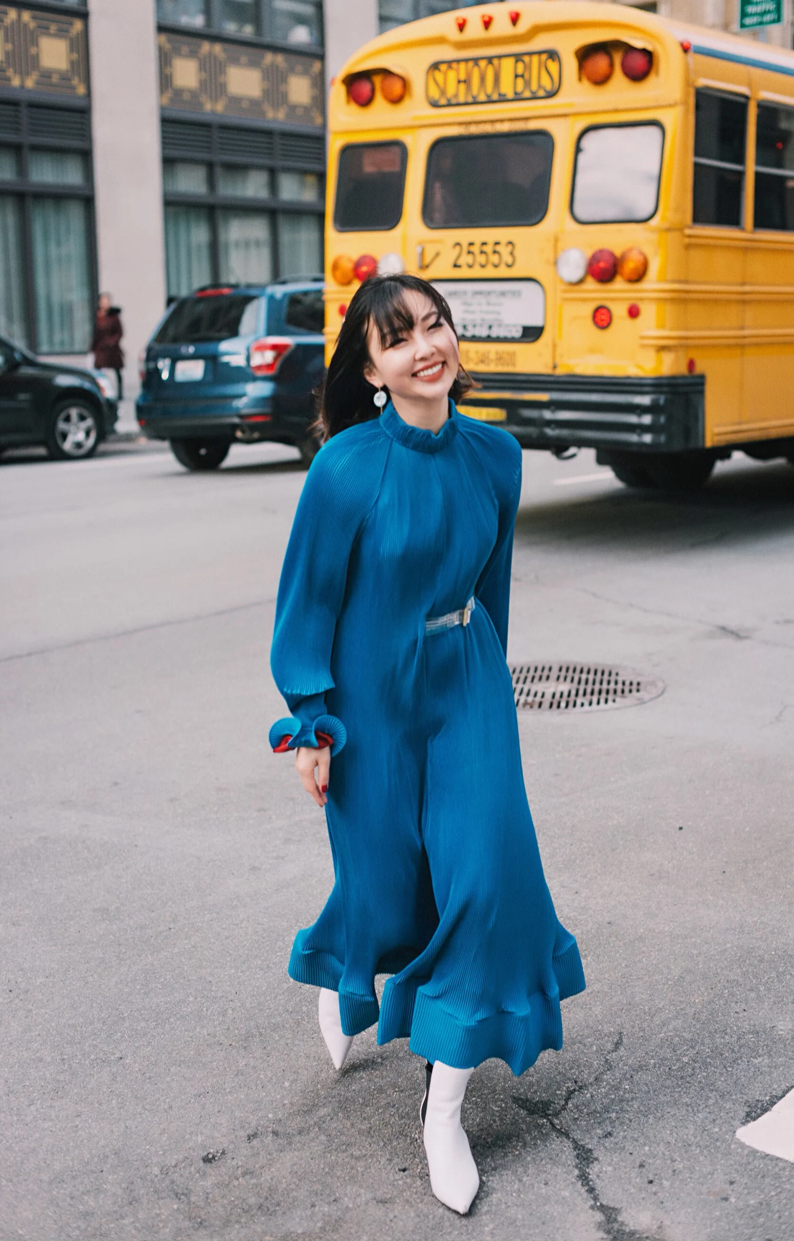 tibi PLEATED DRESS WITH REMOVABLE BELT nyc blogger.jpg