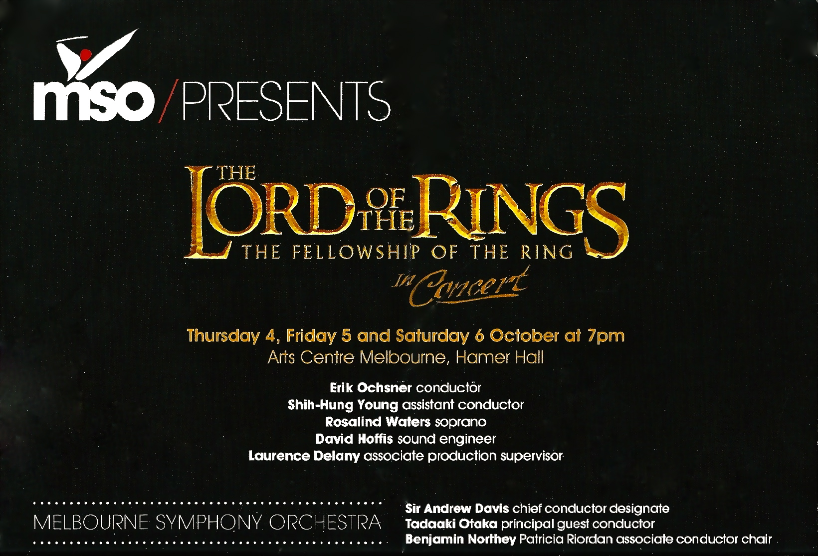 Lord of the Rings - The Fellowship of the Ring In Concert - Davies