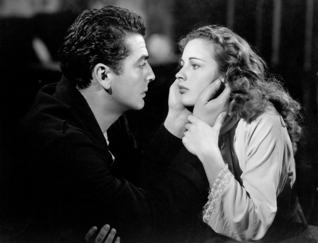 Coleen with Victor Mature in Kiss of Death (1947)