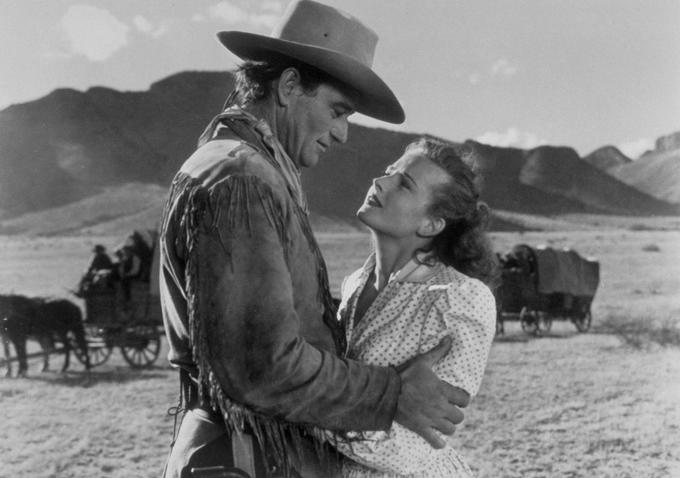 with John Wayne in Red River (1948)