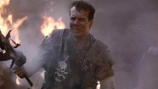 Bill Paxton as Private Hudson in Aliens (1986)