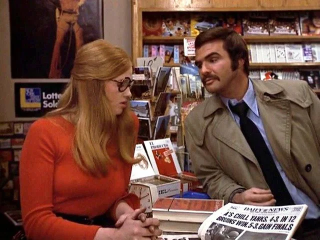 Kay Frye and Burt Reynolds in SHAMUS