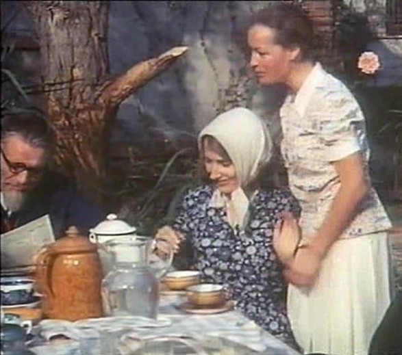 Richard Burton, Valentina Cortese, and Romy Schneider in THE ASSASSINATION OF TROTSKY