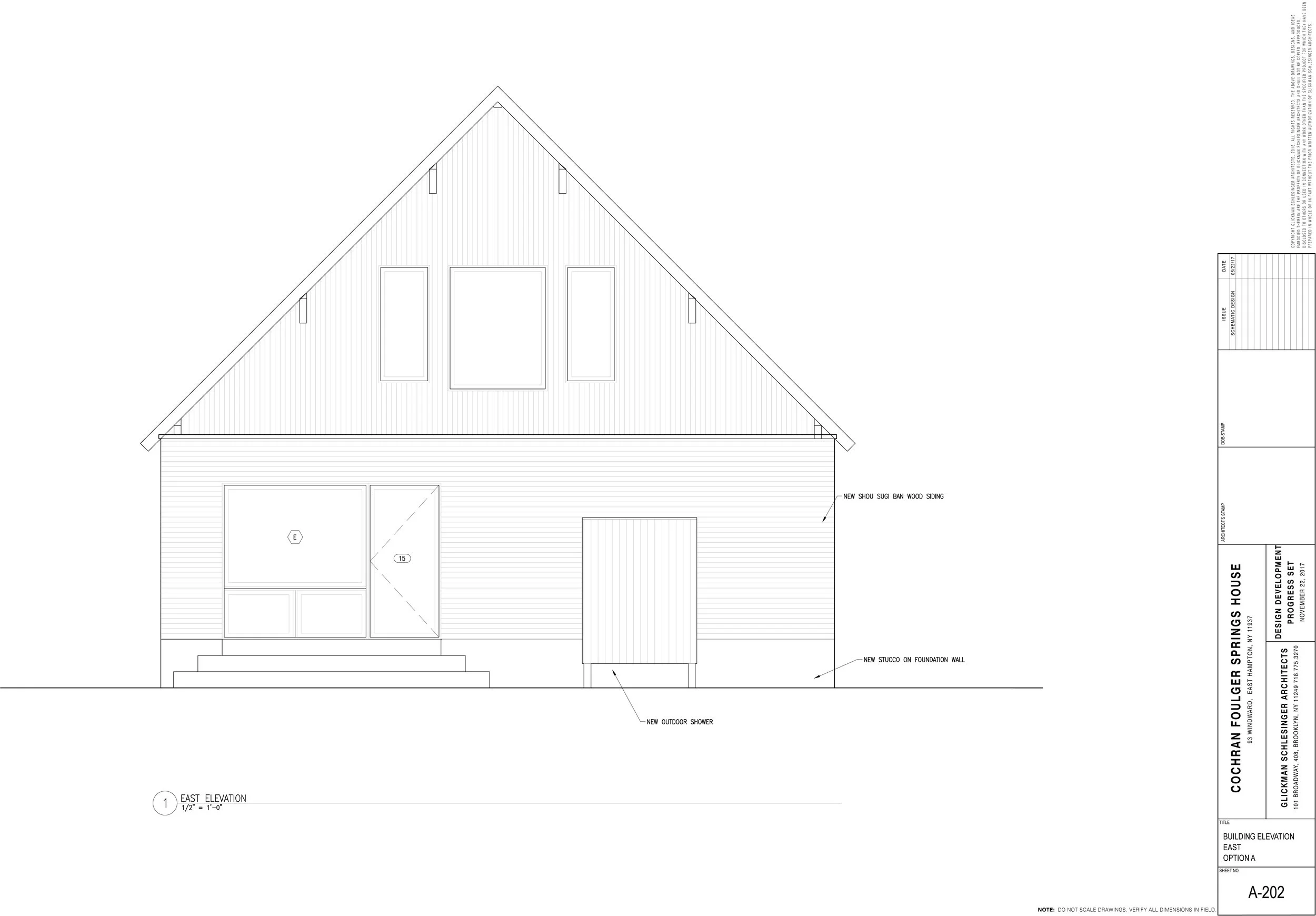 OPTION B, EAST ELEVATION