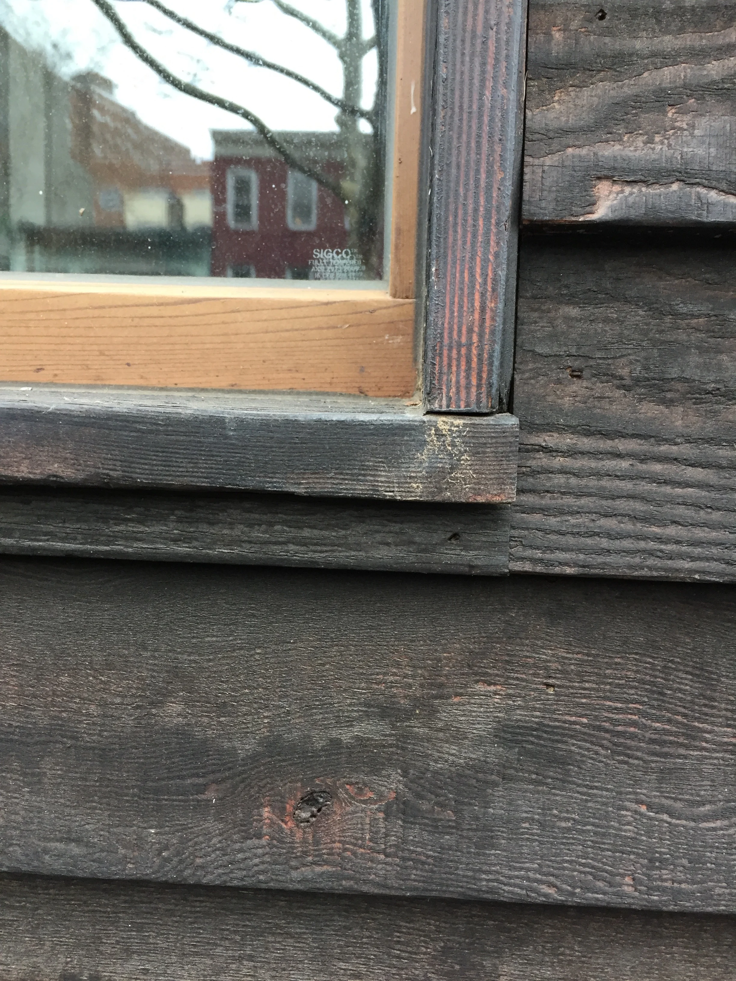 CLEAR WESTERN CEDAR SHOU SUGI BAN FACADE DETAIL