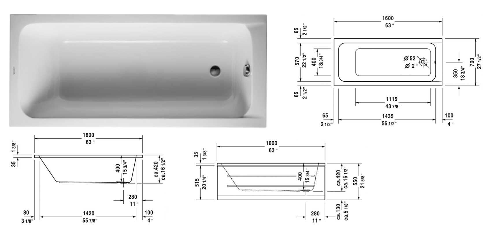 Duravit D-Code Tub