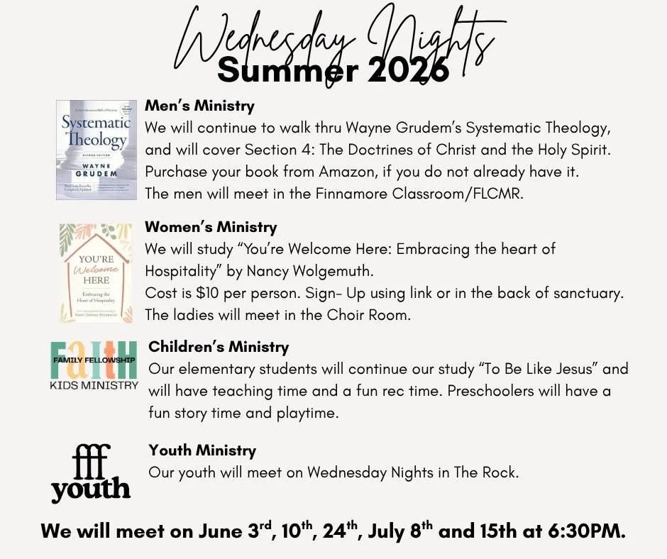 Our ministries will meet this evening! ⤵️