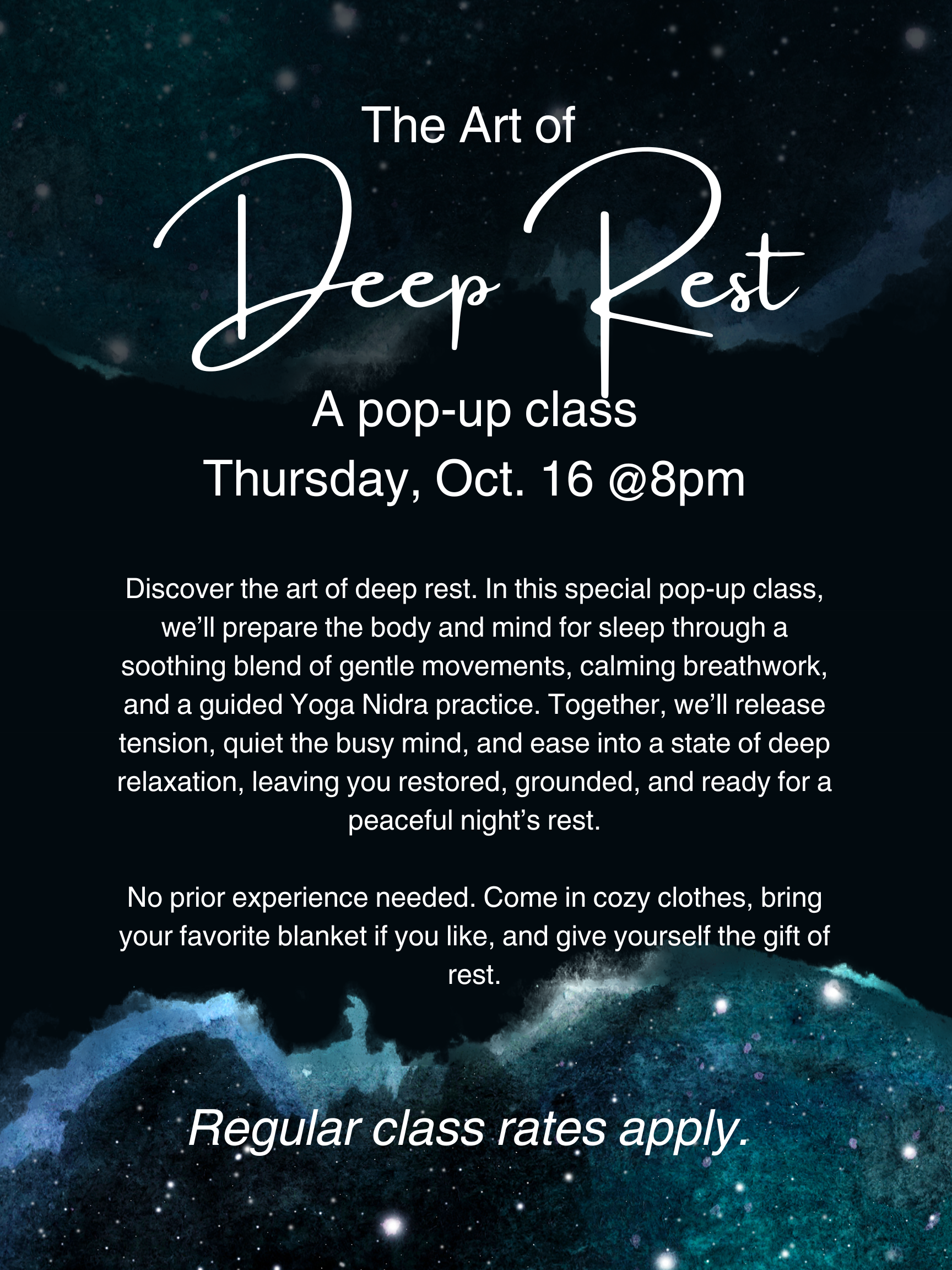 Pop-up Class: The Art of Deep Rest